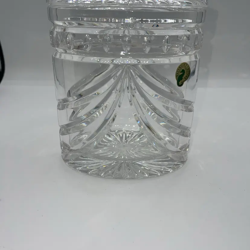Waterford Overture Crystal Biscuit Barrel Jar with Lid Mint 6.5” X 5”