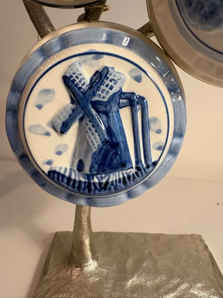 Three Delft Jello Molds/Wall Decor