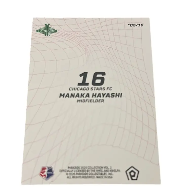Manaka Hayashi 2025 Parkside NWSL Vol. 2 Numerics 5/16 Chicago Stars