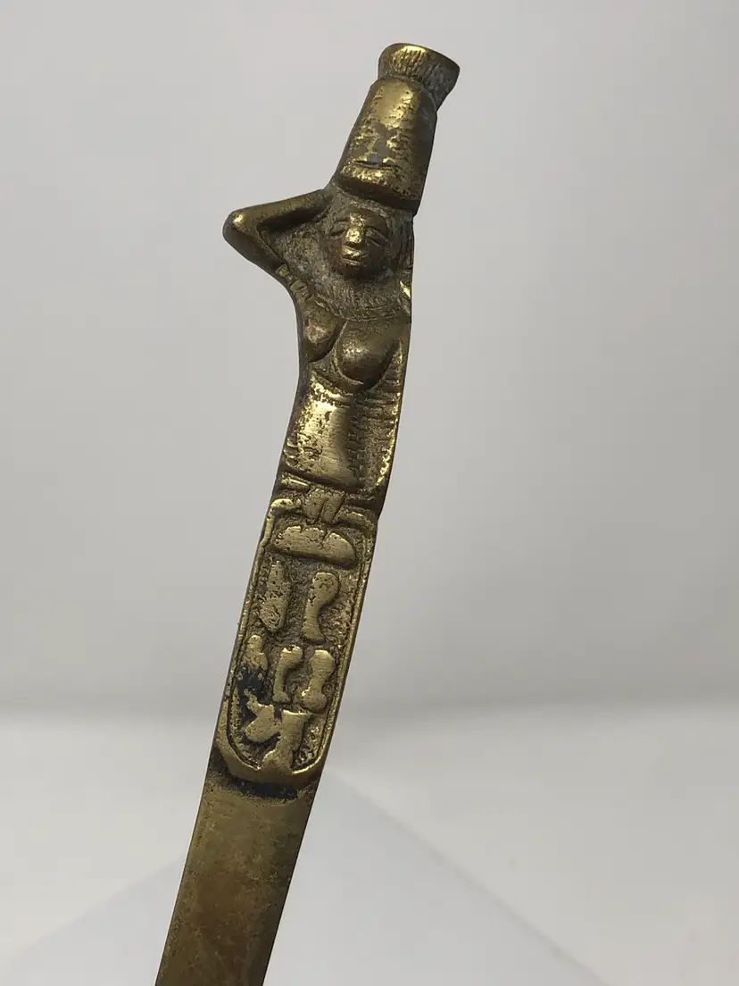Brass Tribal Woman Letter Opener