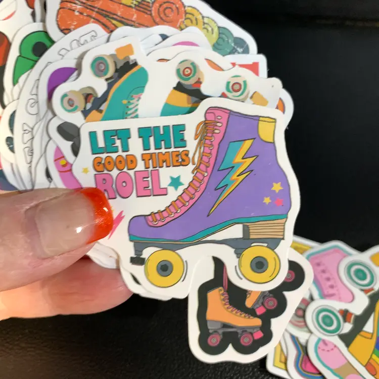 50-Retro Roller Skating Stickers