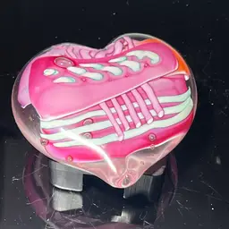 Schmidt Rhea Pink Heart Paperweight