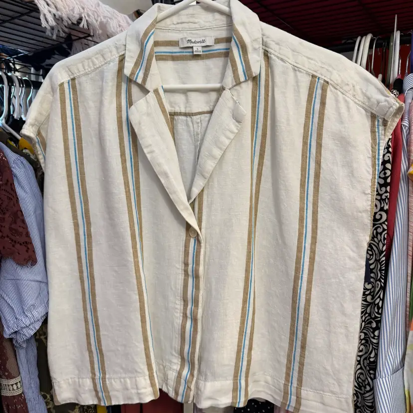 Madewell size Large Linen Top