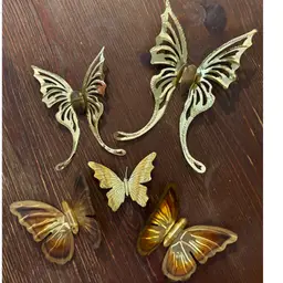 Vintage Metal Home Interior Butterflies Lot of 5
7”-2.5”