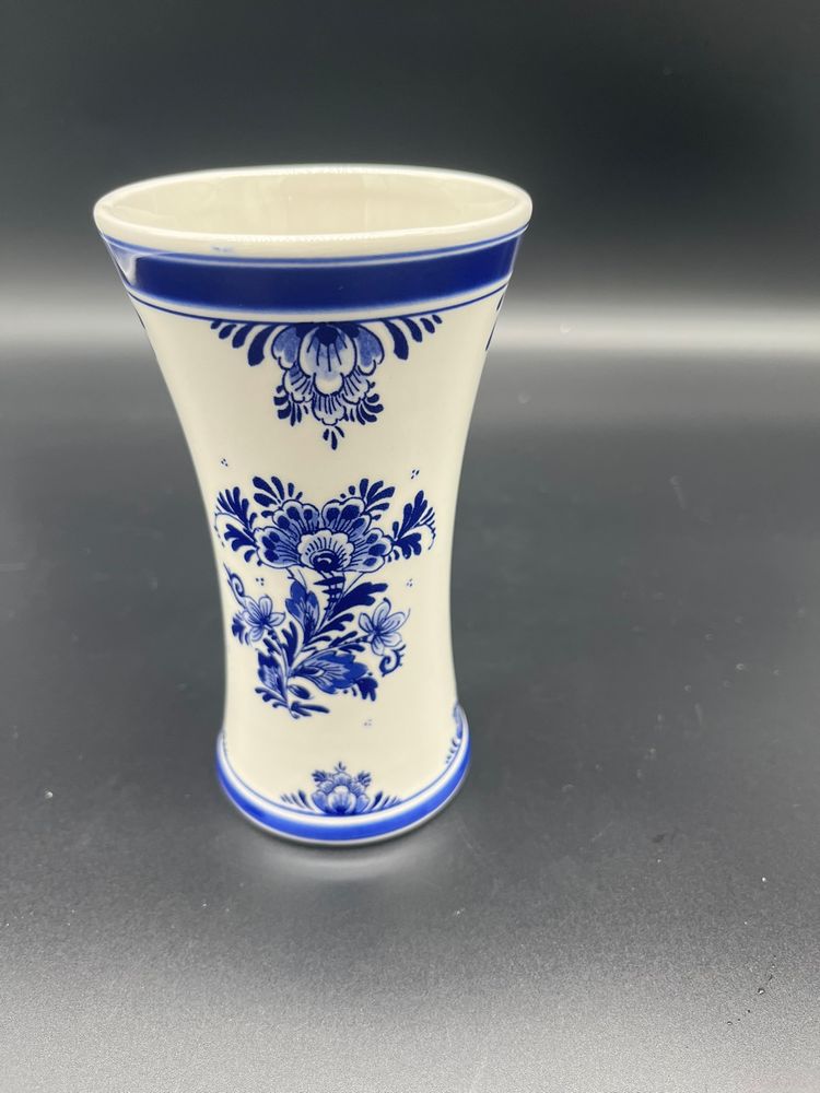 Vintage Delftware Vase with Windmill Scene - 5.5" Tall