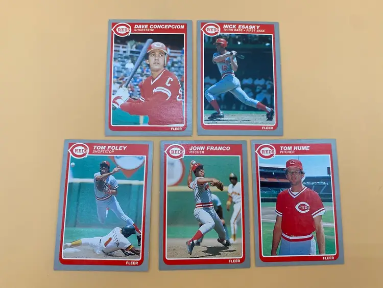 Fleer 1985 MLB Cincinnati Reds Lot of 18 Different Trading Cards