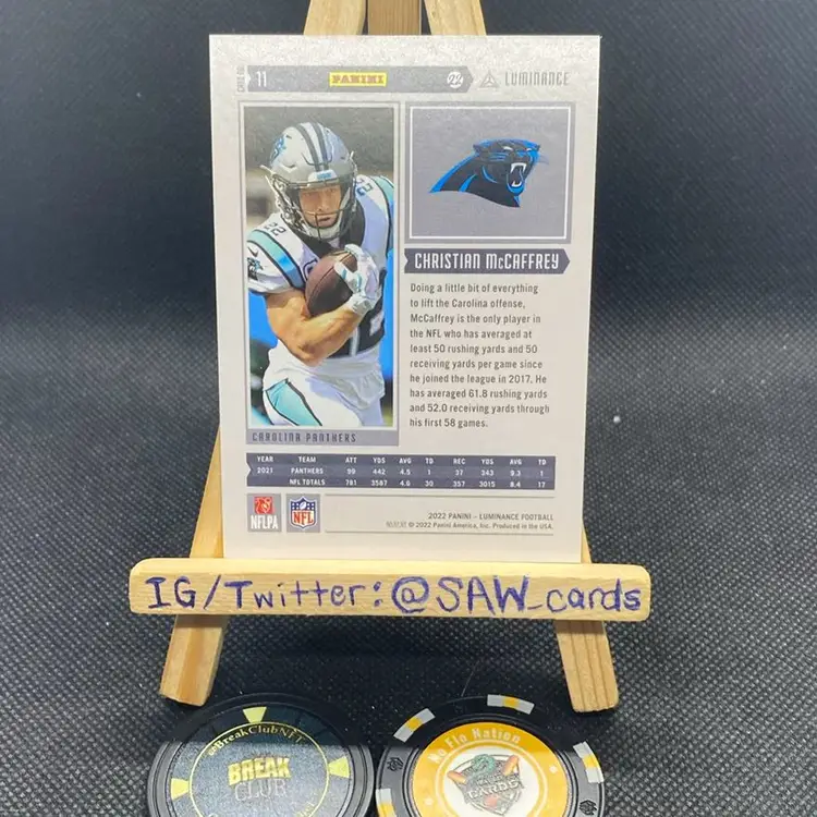 Christian McCaffrey 2022 Luminance /99 San Francisco 49ers