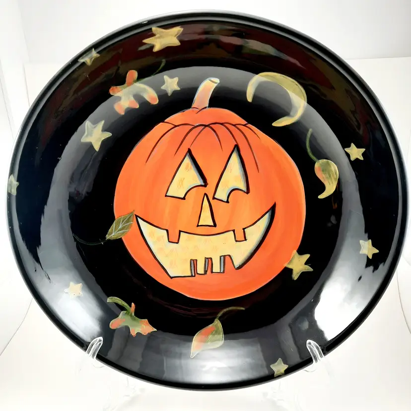 Certified International Susan Winget Halloween Jack o'lantern Large Serving Bowl
