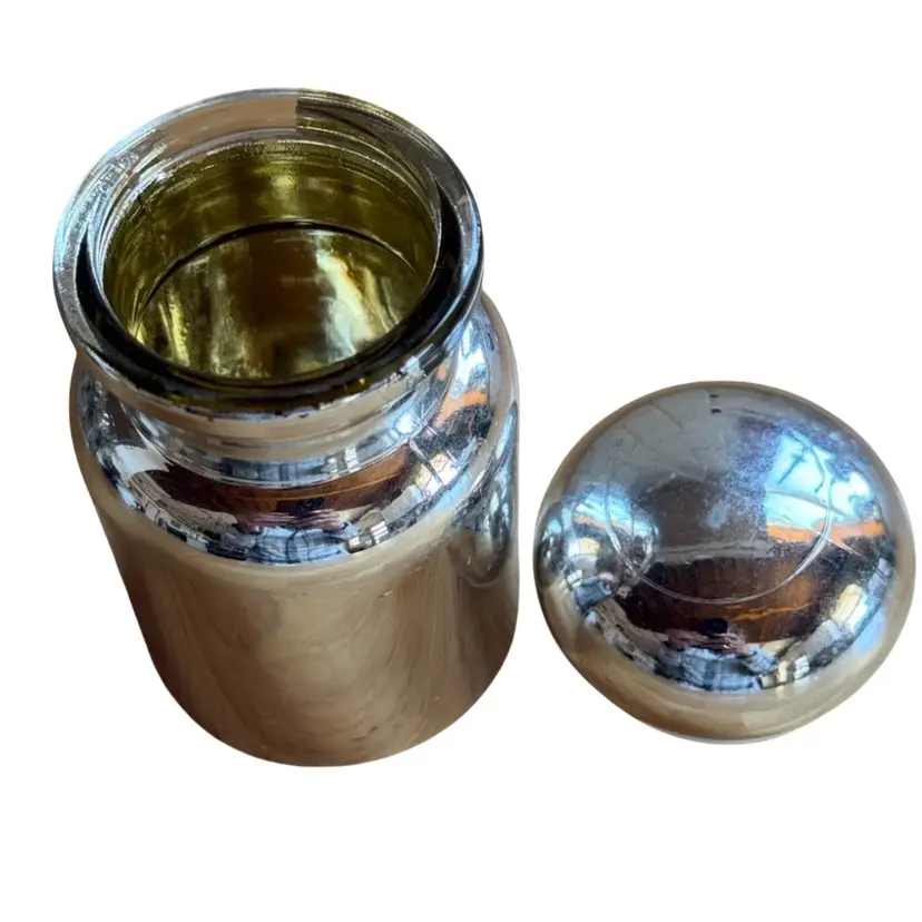 Belgium Apothecary Bottle In Silver