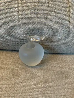 Frosted Apple Paperweight 2 1/2 X 3 Inches