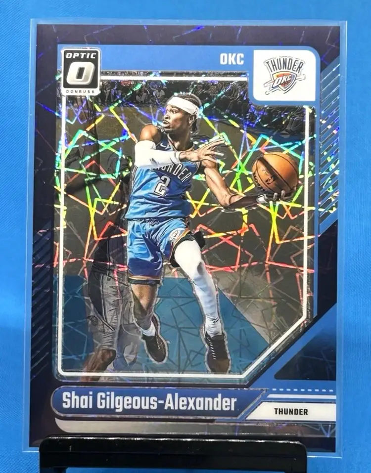 Shai Gilgeous-Alexander #d 11/12 Purple Velocity Prizm 24-25 Donruss Optic #127