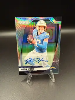 Justin Herbert 2024 Panini Prizm #157 Silver Prizm Autograph Auto