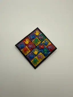 Designs by Lucinda Helping Hands Pin Brooch Rare Vintage