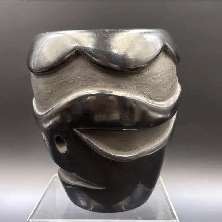 Native American Santa Clara pottery signed