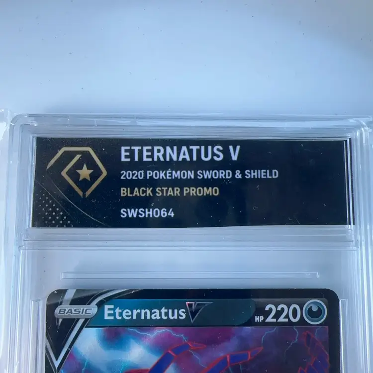 Custom Slab Eternatus V SWSH064 Black Star Promo Pokémon Card Display Case