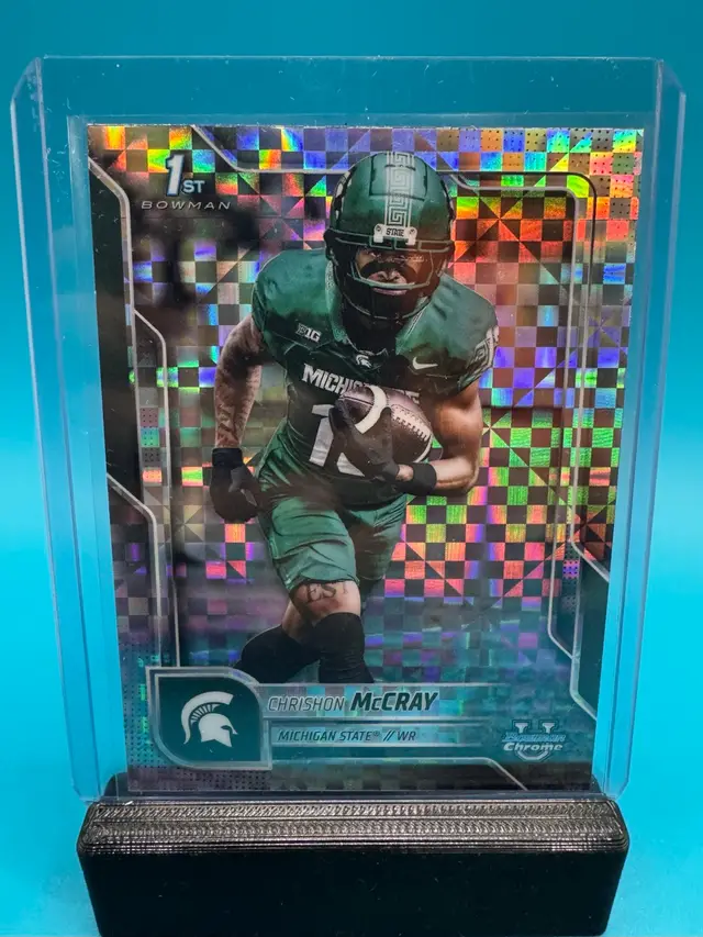 Chrishon McCray 1st Bowman Chrome U X-fractor Michigan State Spartans