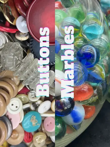Vintage Buttons And Marbles!  Let’s Have Some Fun!