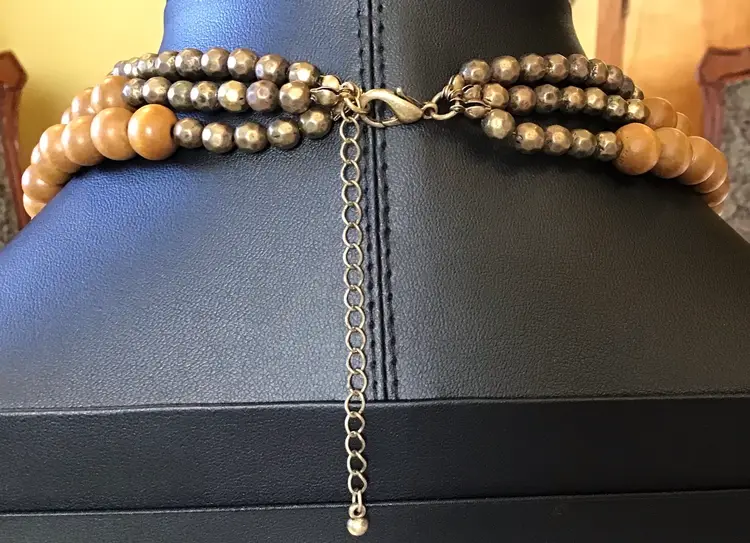 3 Strand Beaded Necklace