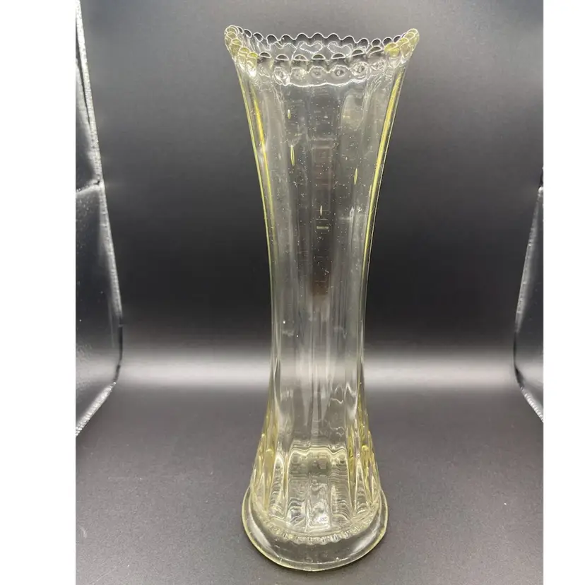 Vintage, Clear Swung Glass Vase