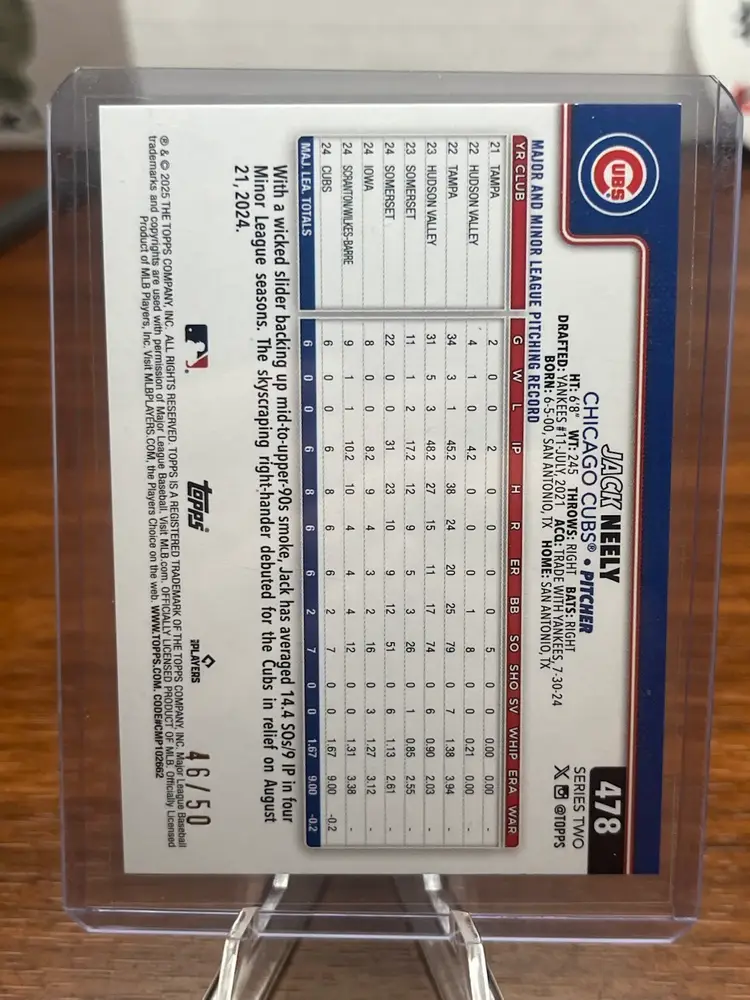 Jack Neely - 2025 Topps Series 2 Gold 46/50 - Chicago Cubs