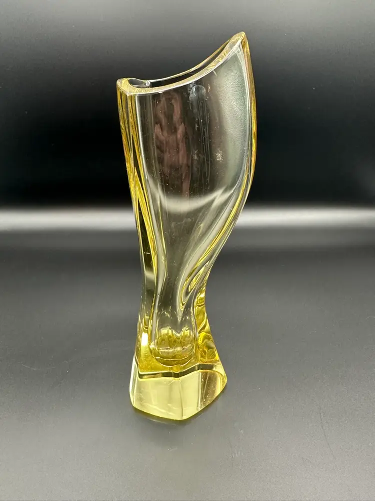 Vintage Yellow Mid Century Retro Space Vase- Thrifted In Spain