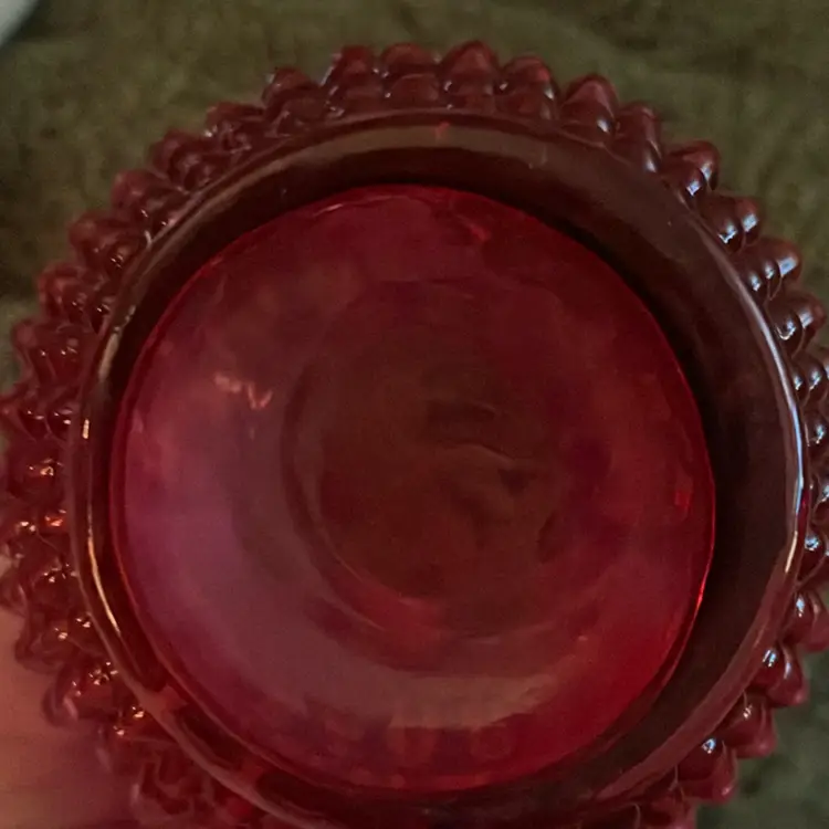 Fenton Hobnail Cranberry Opalescent Pitcher