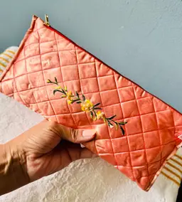 Vintage Pink Japan Made Slippers With Carrying Case