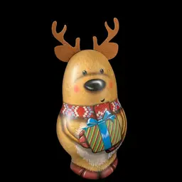 Reindeer Metal Holiday Tin 3D Empty•Great For Gifts Or Candy•Free Standing•READ
9” T x 5” W