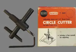 Vintage Tool Sears Craftsman Circle Cutter In Box Price Tag NOS