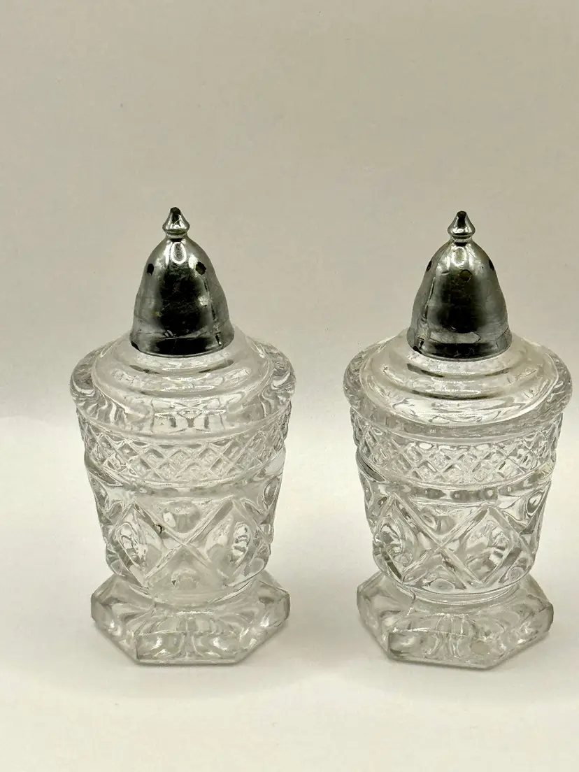 Vintage Crystal Cape Cod Salt & Pepper Shakers, Elegant Tableware, By Imperial, Made In Bellaire, OH