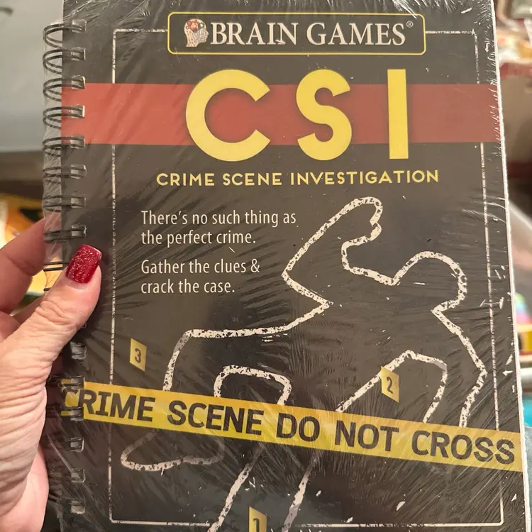 Puzzle Book - Brain Games - CSI Crime Scene Investigations NEW