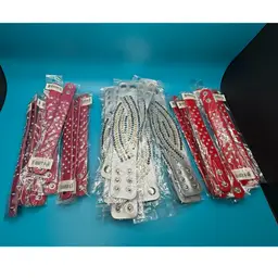 Lot Of 32 New Snap Rhinestone Cuff Bracelets