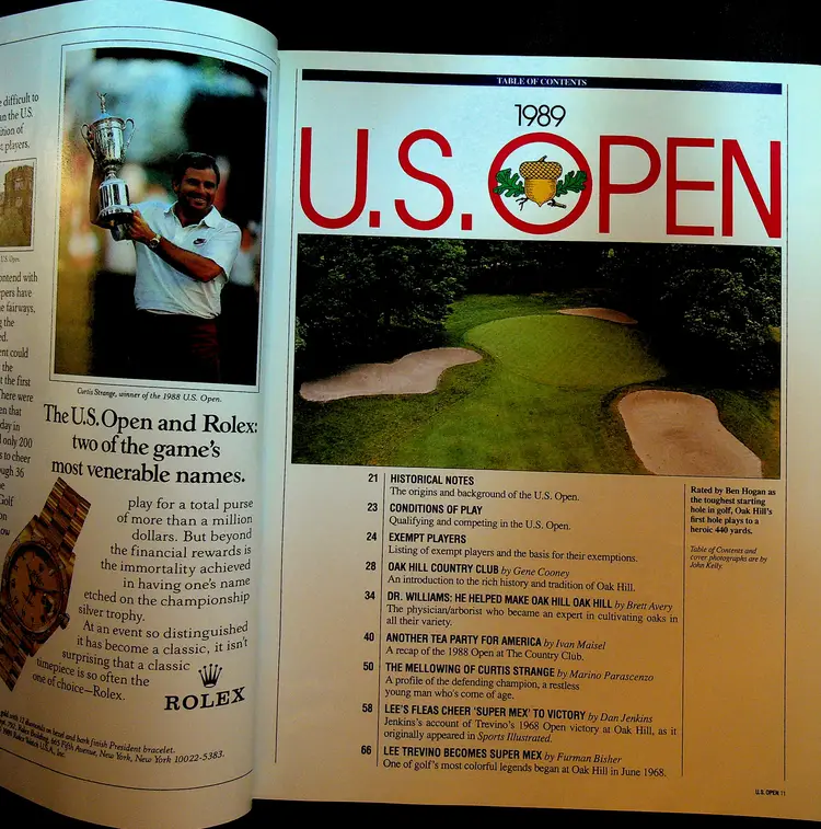US Open 1989 Golf Championship Program