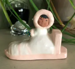 Carol Waldo Haines Alaska Native Alaska American child girl ceramic figurine