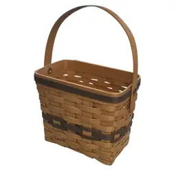 Handmade Woven MBH Signed & Dated R.B. 3/8/97 Handled Mini 3” Basket