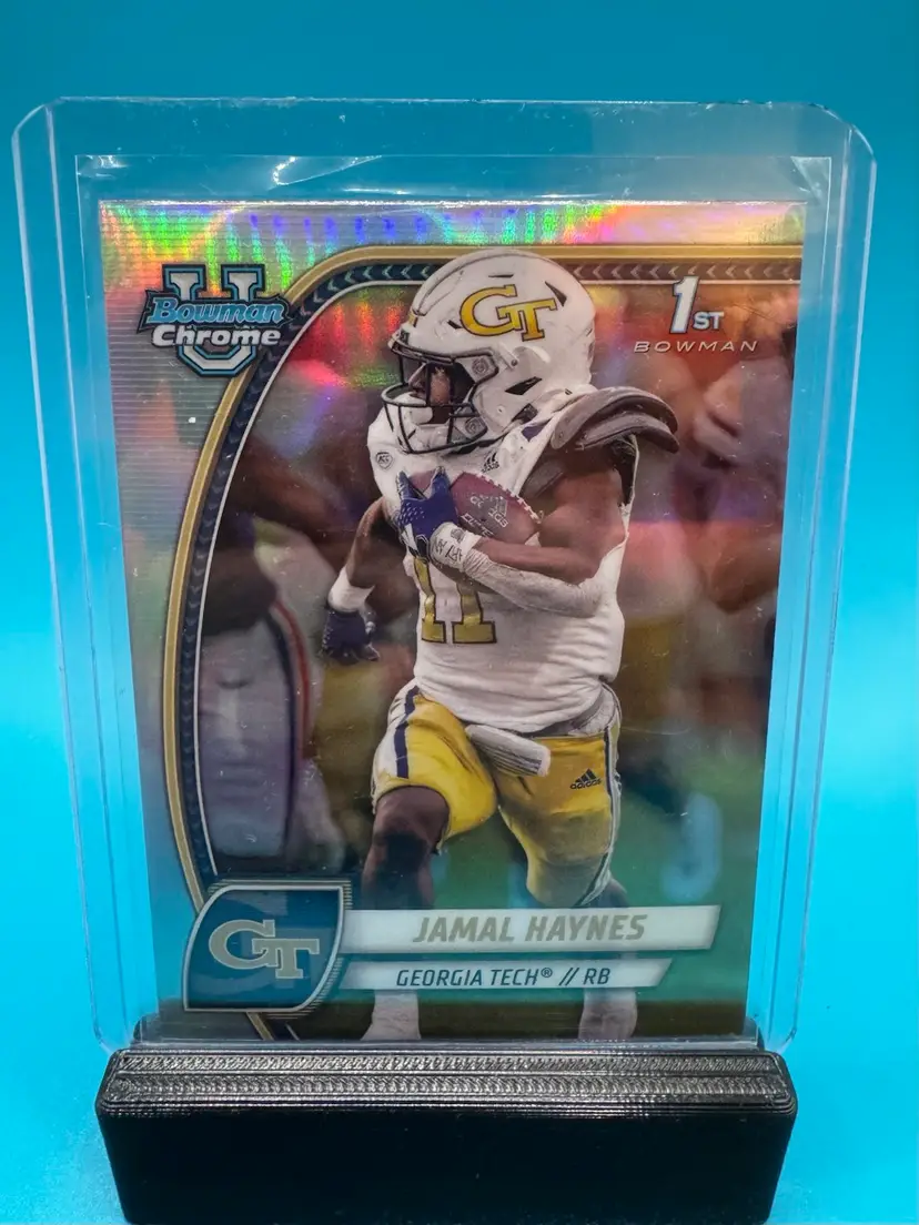 Jamal Haynes 1st Bowman Chrome U Refractor Georgia Tech Yellow Jackets
