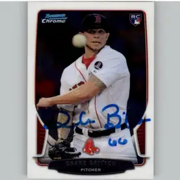 Drake Britton Signed Boston Red Sox 2013 Bowman Chrome Card #16
