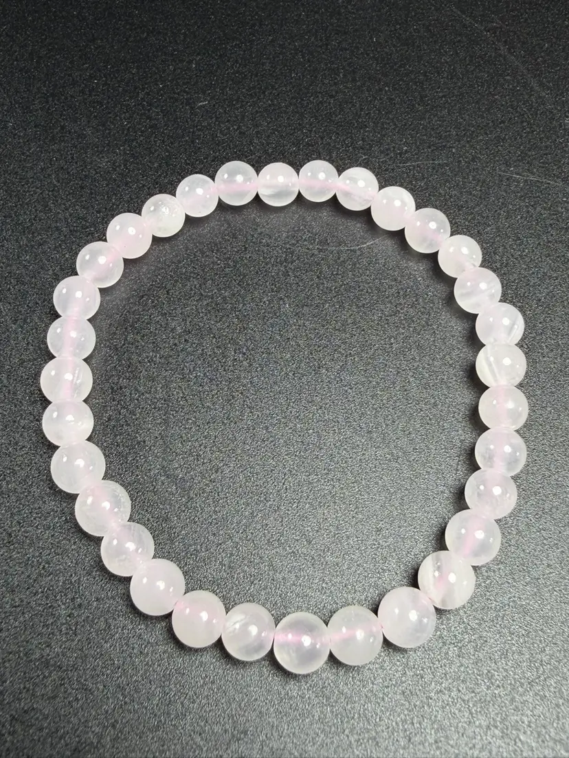 Natural Mangano Calcite Stretch Bracelet 6mm Beads Stone Crystal 6.75" UVs