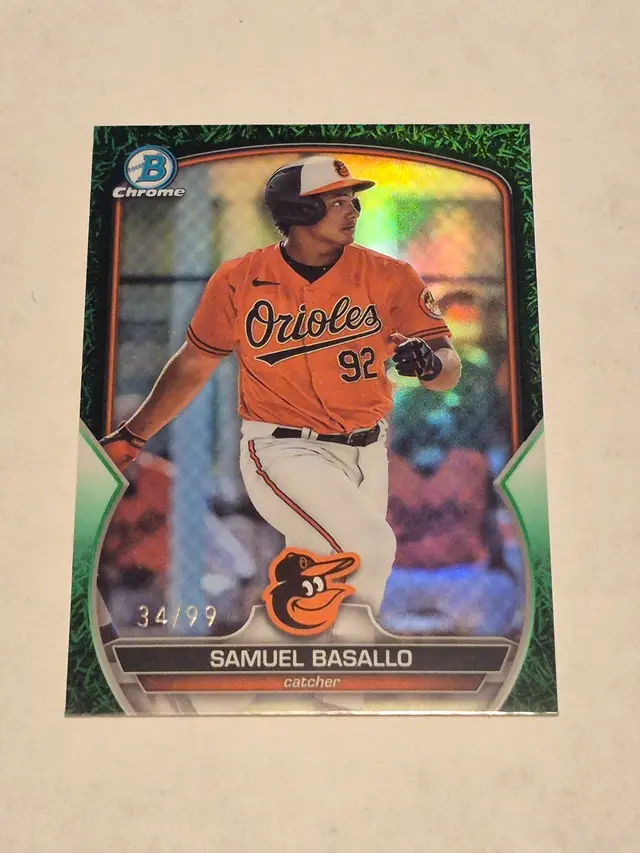 Samuel Basallo 2023 Bowman Green Grass Refractor /99 #BDC-179 Orioles