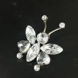 Rhinestone Butterfly Brooch