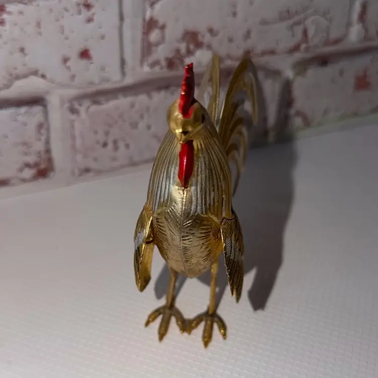 1980 Rooster Metal Figure, Toledo Rooster Figurine, Rooster, Vintage Spanish Rooster, Rooster Retro Figure