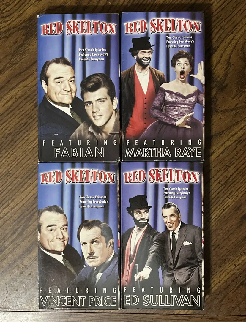 Lot of 4 The Red Skeleton Show VHS Fabian Martha Raye Vincent Price Ed Sullivan