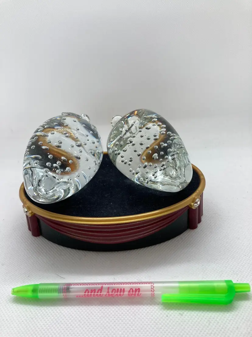 Clear Strawberries paperweights
