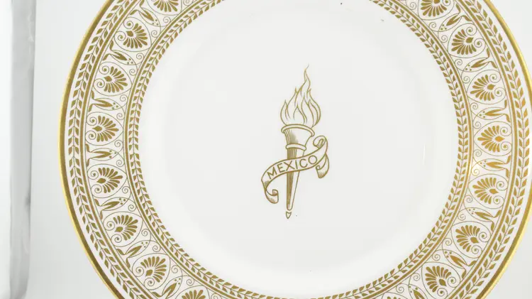 Rare Crown Staffordshire 1968 Olympics Mexico City Limited Ed England Bone China