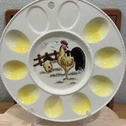 Rooster & Hen Deviled Egg Platter