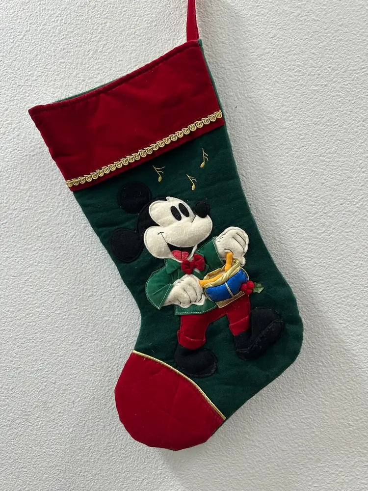 Disney Parks Mickey Mouse Christmas Stocking VGC Disneyland