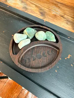 MD003 Wenge Wood Moon Dish