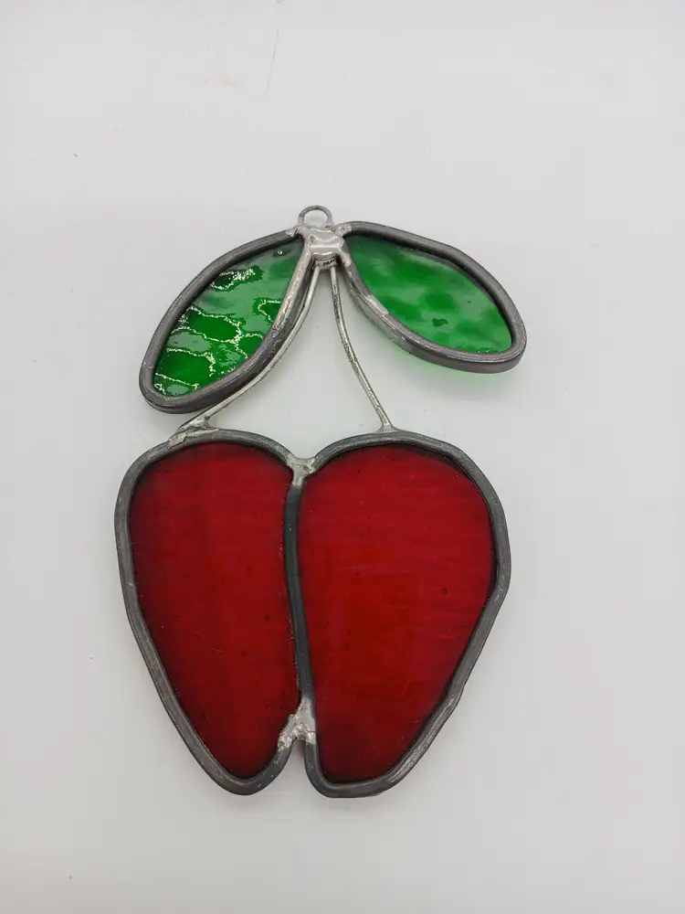 Apple Stained Glass Suncatcher