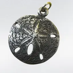 #43 Sterling 3D Sand Dollar Pendant 1”