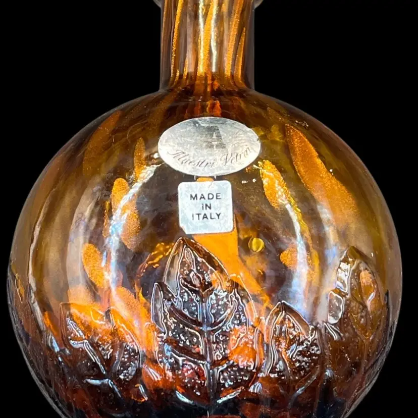 Maestri Vetrai Italian Blown Glass Bottle